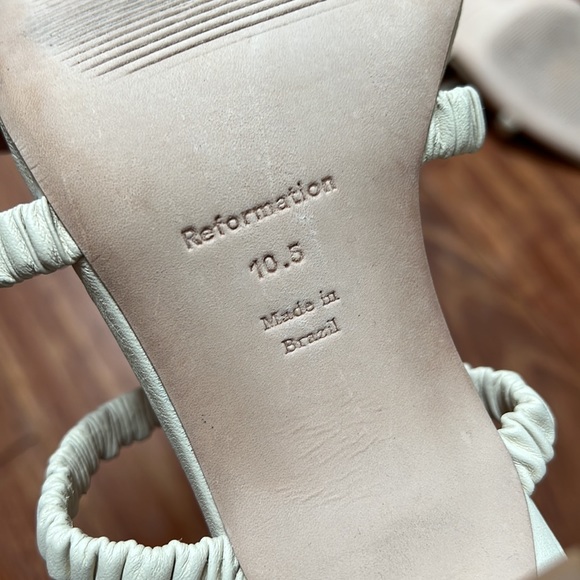 Reformation cream sandals heels new without box size 10.5 - Picture 3 of 5